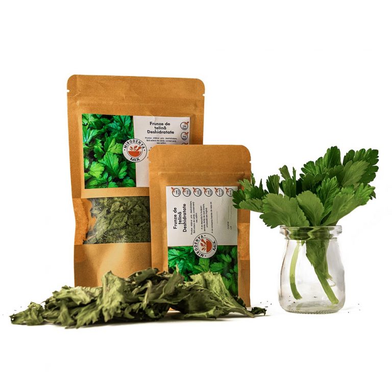 Frunze de Țelină Deshidratate, Condiment Natural pentru Supe, Tocănițe, Mâncăruri cu Legume și Salate 11g